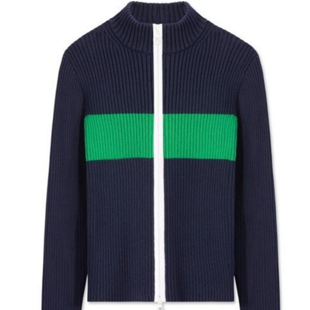 TORY SPORT Performance Cotton Double Zip Sweater